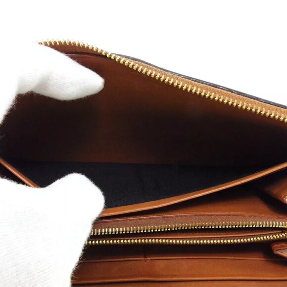 CELINE wallet logo leather used Authentic - Picture 8 of 9